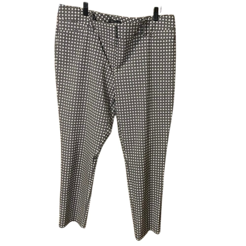 The Limited Floral tile pattern Black and White Pant plus size 16 career office